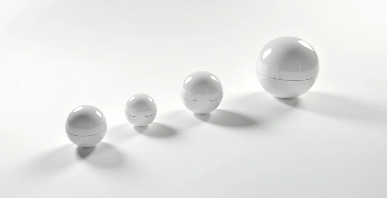 Abstrakte Darstellung von Lipoproteinen als Transportmoleküle in verschiedenen Größen, die die Konzepte von LDL und ApoB symbolisieren