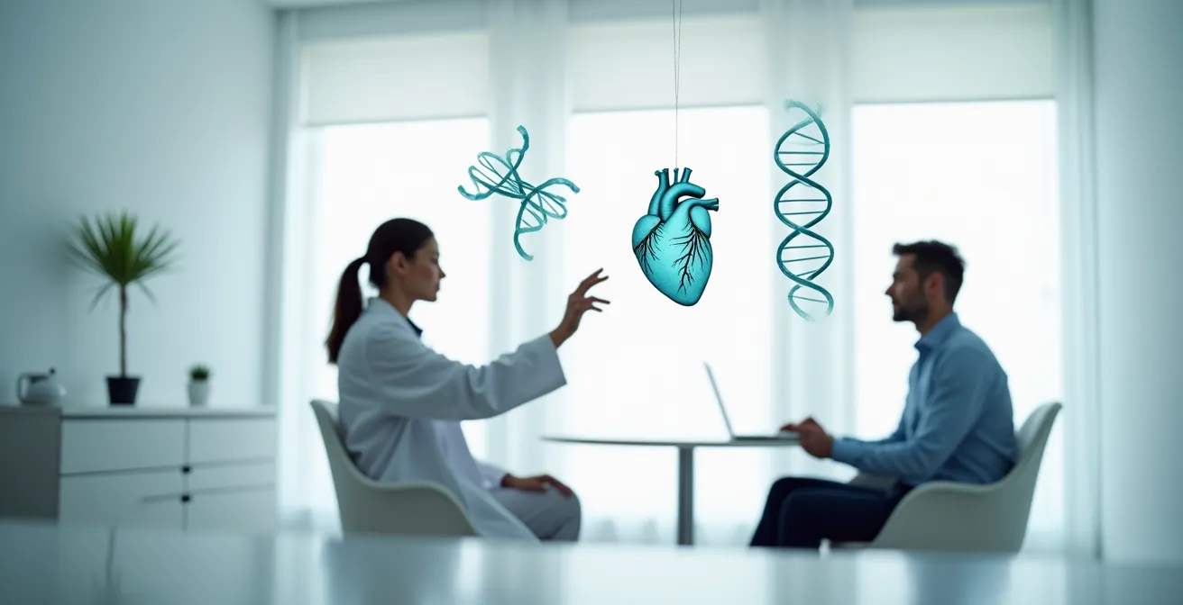 Beratungssituation zwischen Patient und Kardiologe zur personalisierten Herzmedizin