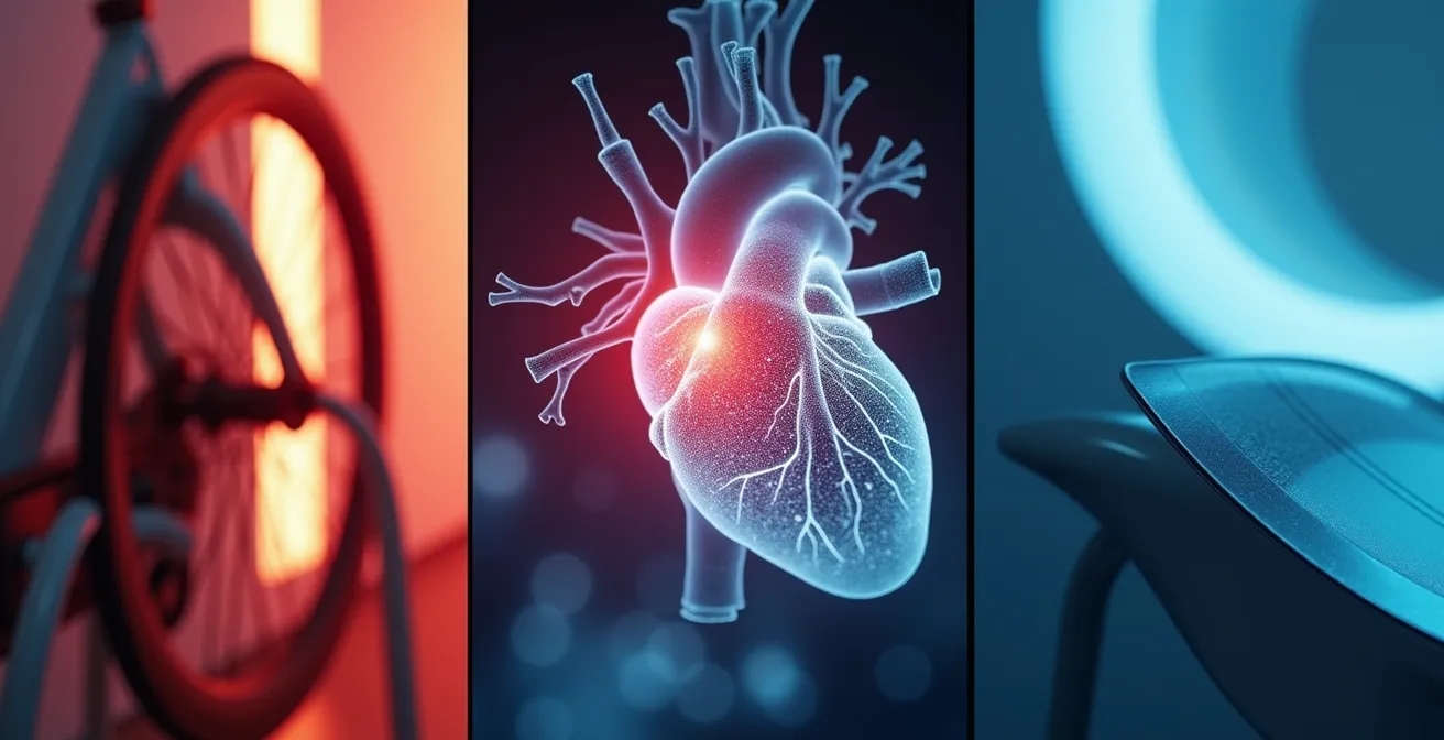 Moderne Herzdiagnostik mit verschiedenen Untersuchungsmethoden nebeneinander