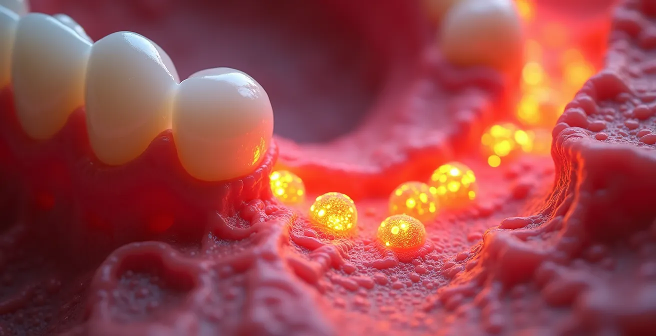 Visualisierung der Bakterienwanderung vom entzündeten Zahnfleisch in den Blutkreislauf