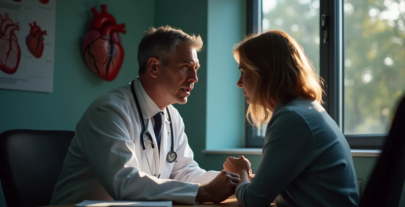 Vertrauensvolles Gespräch zwischen Kardiologe und Patient