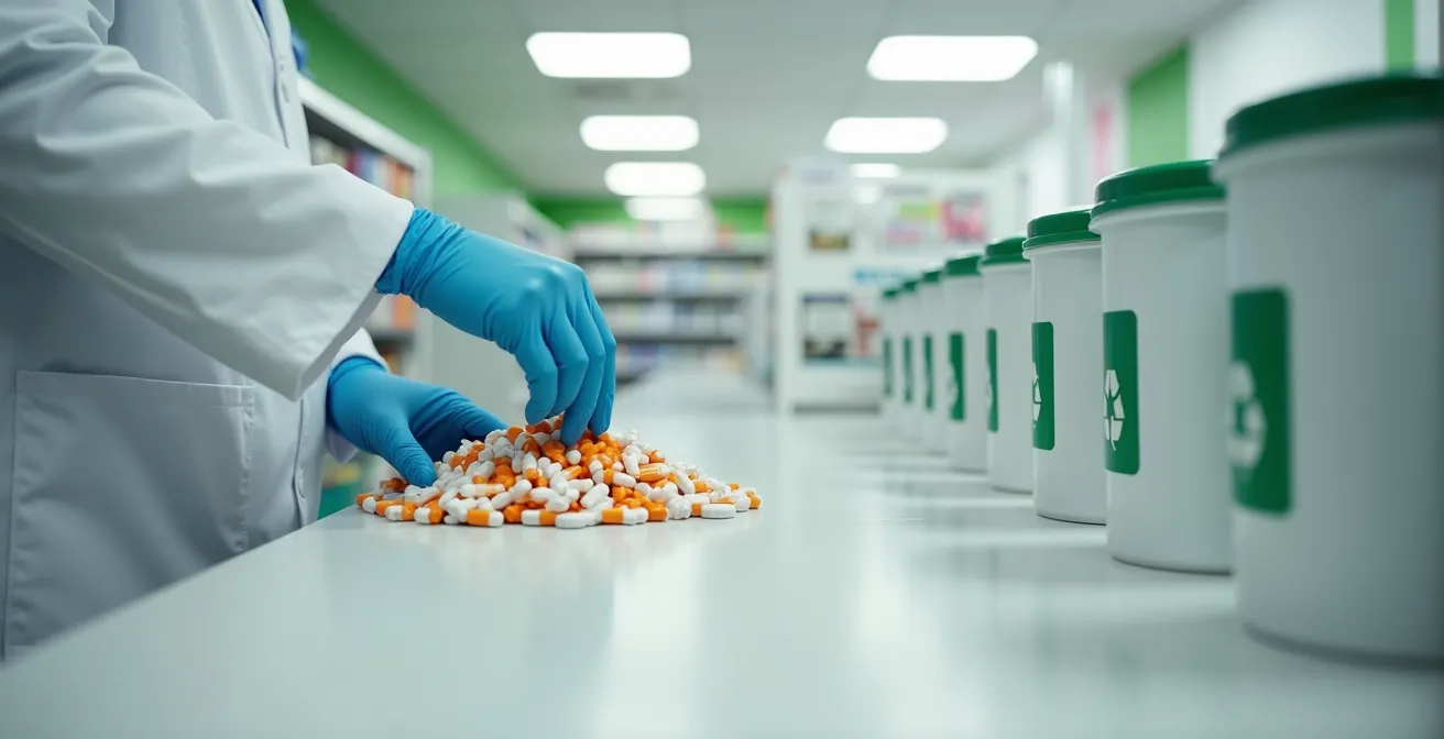 Umweltgerechte Medikamentenentsorgung in speziellen Sammelbehältern