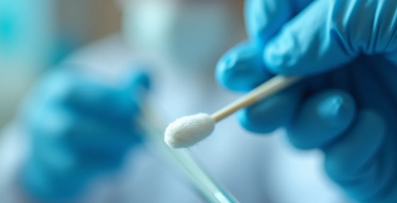 Labormitarbeiter bereitet MRSA-Screeningtest im deutschen Krankenhaus vor