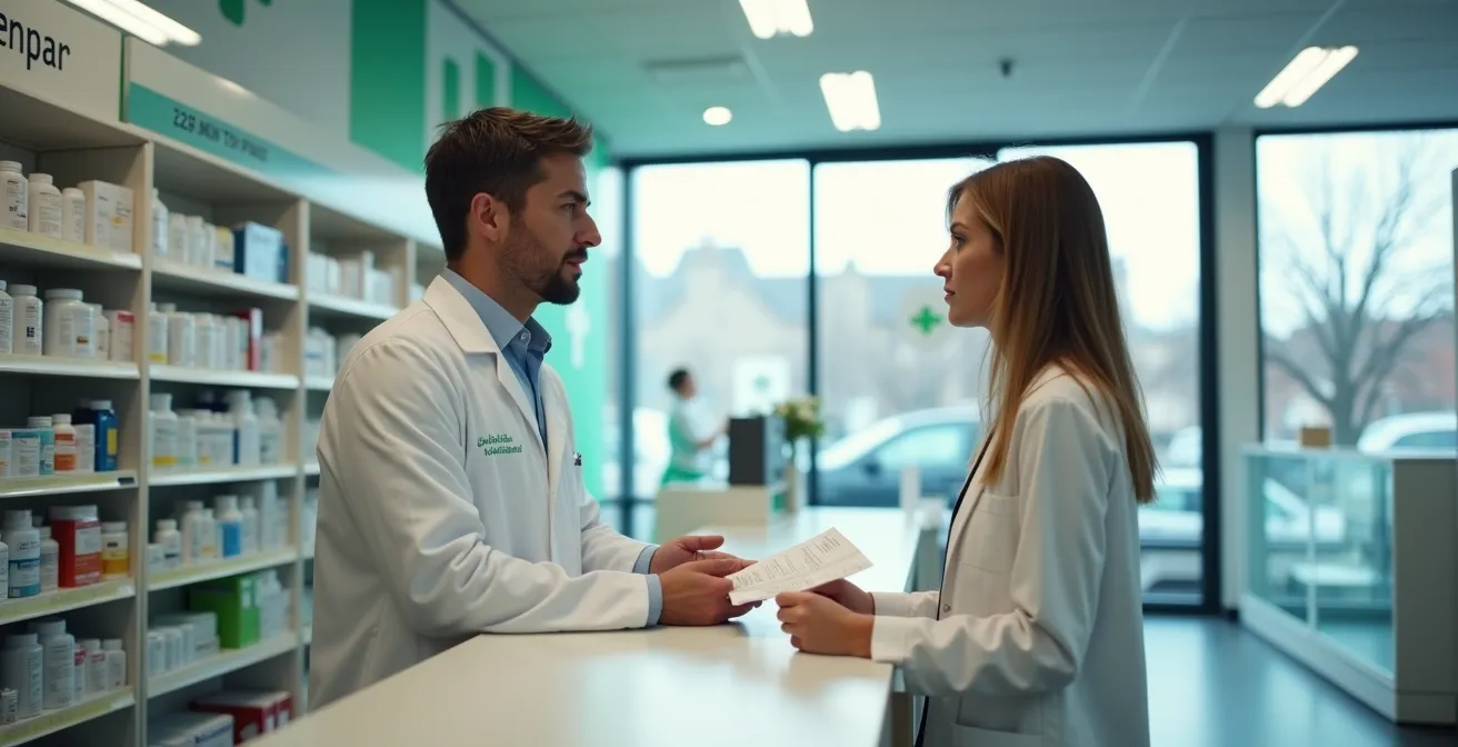 Apothekerin erklärt Wegovy-Kosten und Privatrezept an der Apothekentheke